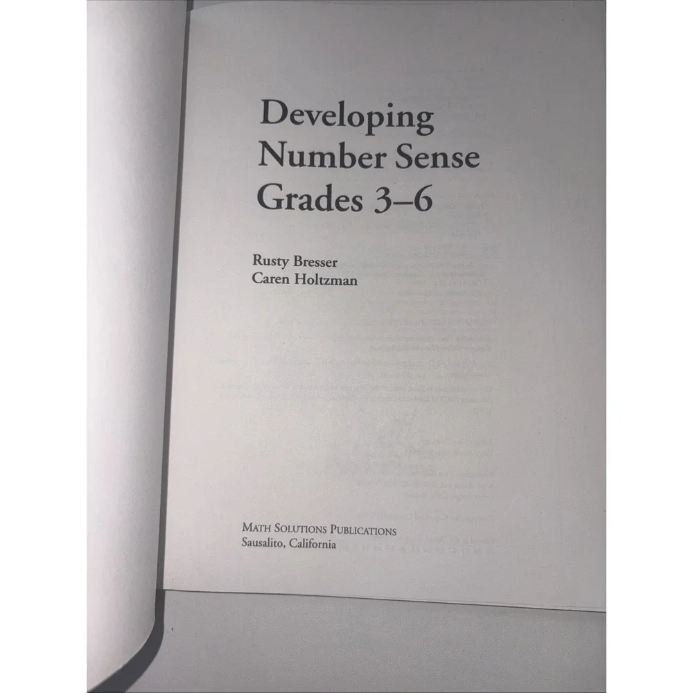 Developing Number Sense, Grades 3-6 - Paperback By Rusty Bresser - VERY GOOD